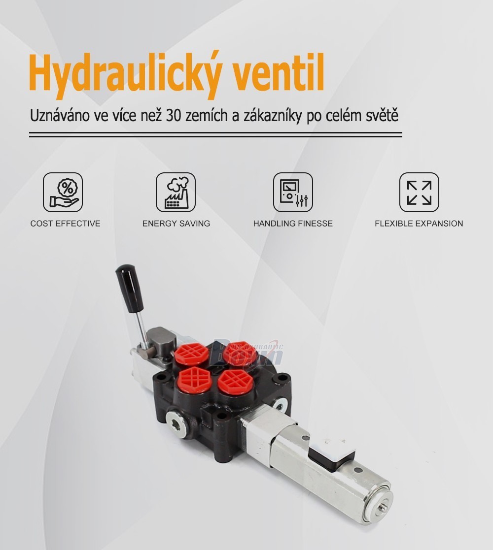 Q45 Manuální a tlačný/tažný elektromagnet 1 cívka Monoblokový směrový ventil
